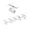 Système câble Circle 5x'W Chrome mat/Chrome 230V/12V DC 60VA Metal/Plast 3000K