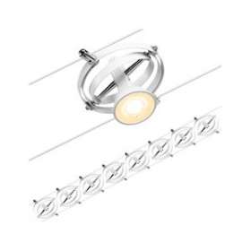 câble DC Set Cardan max.8x7W GU5,3 Blanc mat /Chrome 230V/12V DC 60VA Metal|Paulmann-PUA94492
