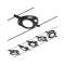 Système câble Set RoundMac 5x'W Noir mat/Chrome 12V DC 60VA Plast/Metal 3000K