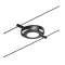 Système câble Spot RoundMac 1x'W Noir mat/Chrome 12V DC Plastique/Metal 3000K