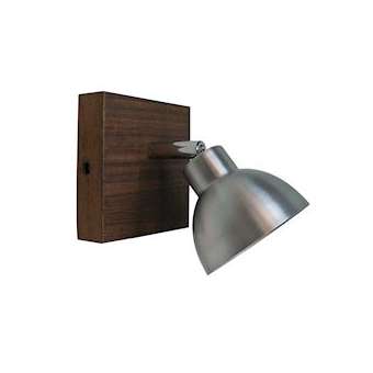 CASA - Spot sur patère GU10 60W max., orientable, alu/bois, lampe non incl.|Aric-ARI0378