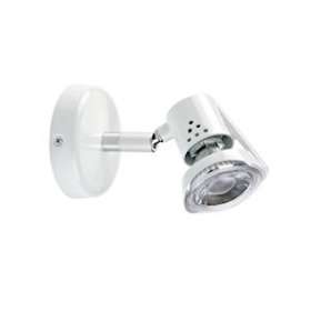 RUBIS - Spot sur patère GU10, blanc, a/lpe LED 6W 3000K 500lm incl|Aric-ARI1373