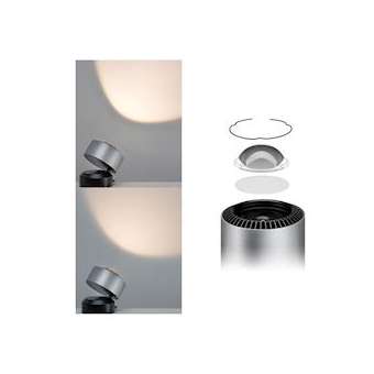 Lampe à poser Lento grad LED 1x3,5W Noir/Alu brossé 230V aluminium|Paulmann-PUA79718