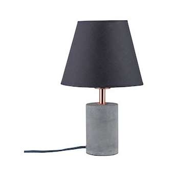 Tem lampe de table max 1x20W E27 Gris/Cuivre 230V Tissu/Béton/Métal|Paulmann-PUA79622