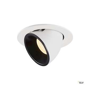 NUMINOS GIMBLE L, encastré de plafond int, 20DEG, blanc/noir, LED, 25,4W, 3000K|SLV-DC51006002