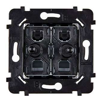 Mécanisme 2 VV ET/OU POUSSOIR NOIR POUR COLLECTION DESIR ET KARO|Modelec-MD8087-020BNO