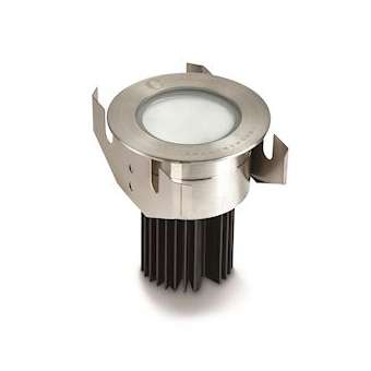 GL090, encastré de sol rond en inox LED RGBW max 12W, opaque, faisceau 45DEG|Collingwood-SLHGL090RGBW
