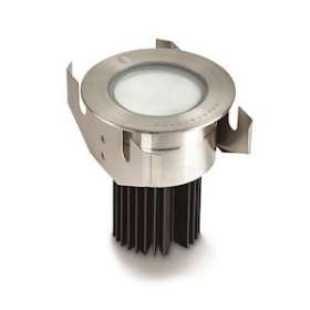 GL090, encastré de sol rond en inox LED RGBW max 12W, opaque, faisceau 45DEG|Collingwood-SLHGL090RGBW