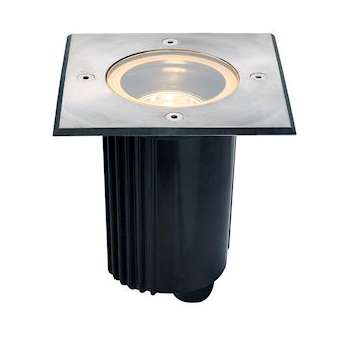 DASAR 80, encastré de sol, QPAR51, GU10, carré, inox 316, max. 35W, IP67|SLV-DC5229324