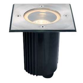 DASAR 80, encastré de sol, QPAR51, GU10, carré, inox 316, max. 35W, IP67|SLV-DC5229324