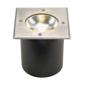 ROCCI, carré, encastré de sol ext., 9,8W, Inox 316, LED 3000K IP67|SLV-DC5227604