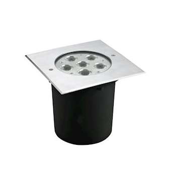 TITAN 3 - 230 carré inox 3000K 536lm 6x2W 30DEG|Europole-POL50422