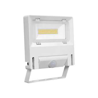 MICHELLE - Proj. Ext. IP65 IK08 blanc 110DEG LED intég. 30W 3000K + détecteur PI|Aric-ARI51243