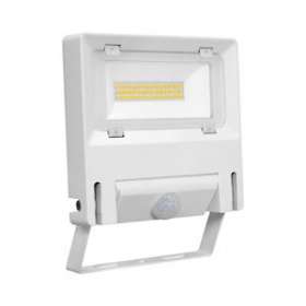 MICHELLE - Proj. Ext. IP65 IK08 blanc 110DEG LED intég. 30W 3000K + détecteur PI|Aric-ARI51243
