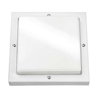 BASSO hublot carré blanc 2xE27 avec détecteur classe I IP65 IK10 850DEG|Sg lighting-NOL611199