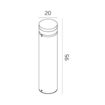 STAVANGER graphite 46W halogène max./E27 IP65 verrerie givrée|Norlys-NOS1243GR