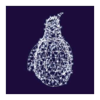 SKIPPER - Pingouin 3D - H1,5 x 1,23m - LED blanc froid - 31V|Festilight-FEH40577-0
