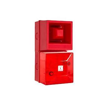 YL40/N50/R/RN/WR - COMBINE SIRENE/FLASH 230VCA ROUGE 5J 108dB IP65|-MKM204588
