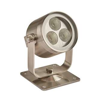 Projecteur LED universel haute puissante sur patère 7W, IP68, 3000K, en inox 316|Collingwood-SLHUL030BC