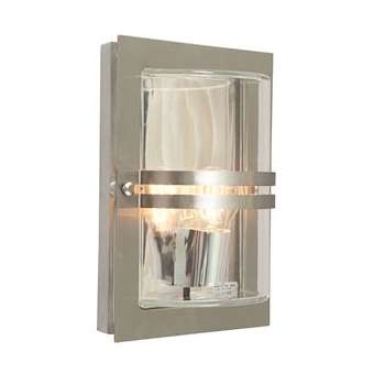 BASEL inox 57W halogène max./E27 IP54 verrerie claire|Norlys-NOS660ST