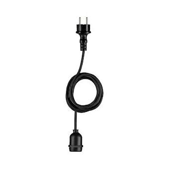Suspension Outdoor E27 Noir 3M Avec Prise IP44|Bailey-BIY143003