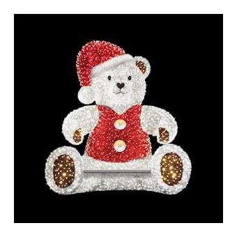 PADDY- Masterpiece ours - H3m - LED blanc froid / rouge -pétillant -24V|Festilight-FEH98186-3M