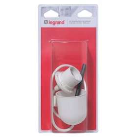 Suspension douille DCL 1 douille E27 et 1 câble blanc long.60cm avec fiche DCL|Legrand-LEG091137