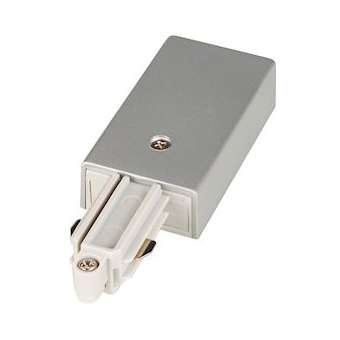 Alimentation pour rail 1 allumage 16A max, gris, terre gauche|SLV-DC5143032