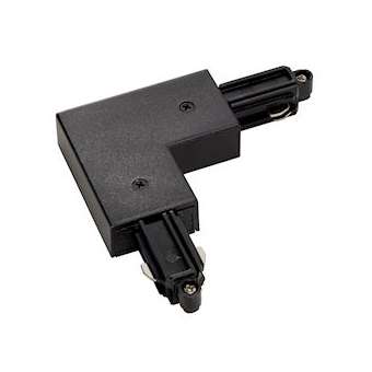 Connecteur d'angle pour rail 1 allumage 16A max, noir, terre intérieure|SLV-DC5143060