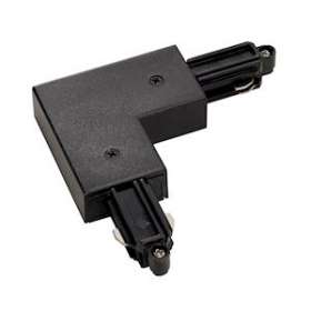 Connecteur d'angle pour rail 1 allumage 16A max, noir, terre intérieure|SLV-DC5143060