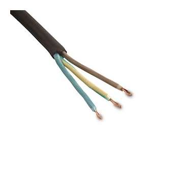 Câble 3 fils en cuivre, extérieur en caoutchouc, HR05FN-F, 3 x 0,75mm²|Collingwood-SLHWCR375BLACK