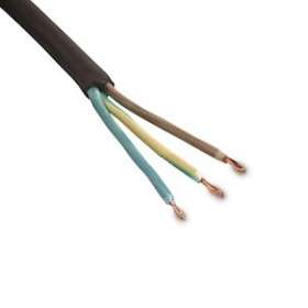 Câble 3 fils en cuivre, extérieur en caoutchouc, HR05FN-F, 3 x 0,75mm²|Collingwood-SLHWCR375BLACK
