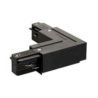 EUTRAC, connecteur en L, intérieur, pour rail 3 allumages en saillie, noir|SLV-DC5145680