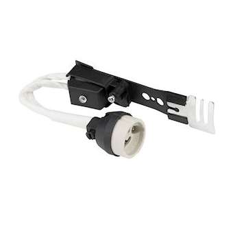 Douille GU10, bornier 3P, câble téflon 150mm et griffe métal|Aurora-ABIAL80108