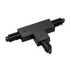 Connecteur en T pour rail 1 allumage 16A max, noir, terre droite|SLV-DC5143080