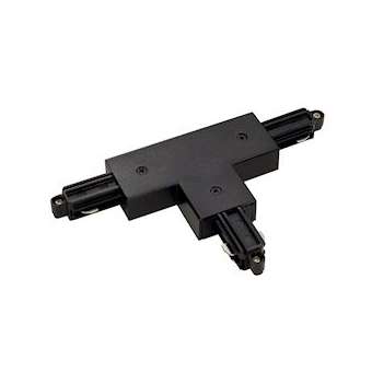 Connecteur en T pour rail 1 allumage 16A max, noir, terre gauche|SLV-DC5143070