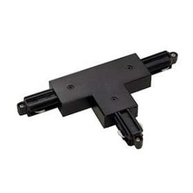Connecteur en T pour rail 1 allumage 16A max, noir, terre gauche|SLV-DC5143070
