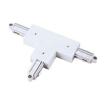 Connecteur en T pour rail 1 allumage 16A max, blanc, terre gauche|SLV-DC5143071