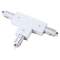 Connecteur en T pour rail 1 allumage 16A max, blanc, terre gauche