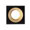 Collerette LED'UP UNIVERSAL ESTHET+ ASYM carrée noir mat/doré fixe