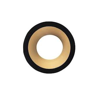 Collerette LED'UP UNIVERSAL ESTHET+ ASYM ronde noir mat/doré fixe|Europole-POL5775D