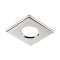 Collerette carrée chrome pour les encastrés de plafond H2