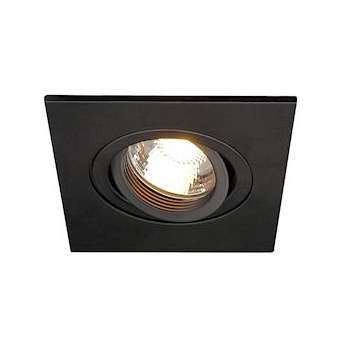 NEW TRIA 78 XL, CARRE GU10 encastré, noir mat, max. 50W, clips ressorts|SLV-DC5113450