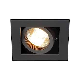 KADUX, encastré de plafond intérieur, simple, noir mat, GU10/QPAR51, 50W max|SLV-DC5115510