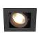 KADUX, encastré de plafond intérieur, simple, noir mat, GU10/QPAR51, 50W max