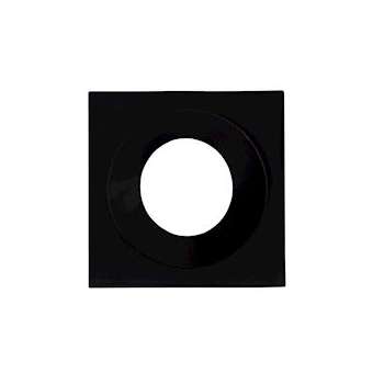 Collerette LED'UP UNIVERSAL ESTHET ASYM carrée noir mat fixe|Europole-POL5785