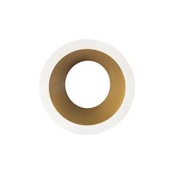 Collerette LED'UP UNIVERSAL ESTHET+ ASYM ronde blanc mat/doré fixe|Europole-POL5770D