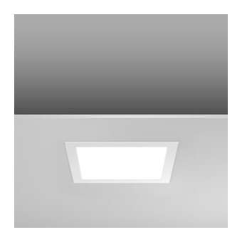 Toledo Flat Square, 21 W, 2150 lm, 830, blanc, on/off|RZB-RZB901488.002