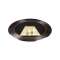 DASAR 270, encastré de sol extérieur, asymétrique, rond, noir mat/inox brossé,