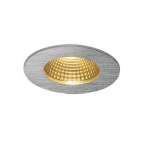 PATTA-I encastré plafond rond alu brossé 12W, 3000K, 38DEG, alim incluse|SLV-DC5114426